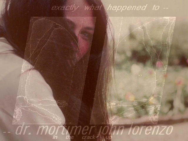 exactly what happened to dr. mortimer
        john lorenzo in the crack-up: nurse Dlune